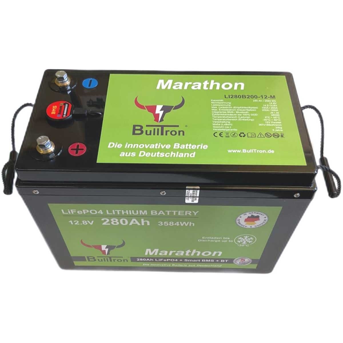 BULLTRON Lithium-Batterie MARATHON POLAR 280Ah 12V inkl. BMS 200A Dauerstrom - App - LI280B200-12-MP