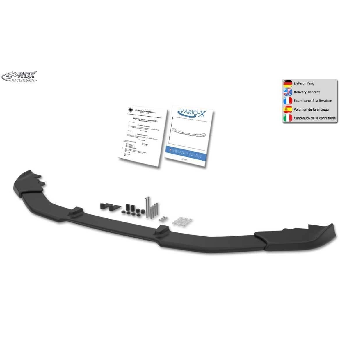 RDX Racedesign Frontspoiler Frontlippe VARIO-X fuer VW T6 Bj. 2015-2019 - RDFAVX30723
