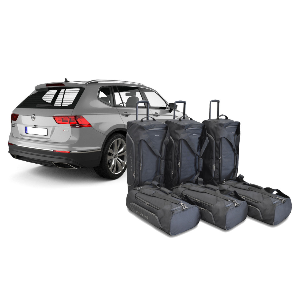Car Bags Pro-Line V13301SP VW Tiguan Allspace Bj- 15-24 Reisetaschen Set- Auf Ihr Auto massgeschneidert- Das Original