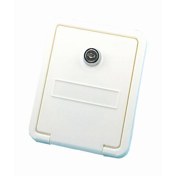 LILIE Wassereinfuellstutzen weiss mit Klappdeckel 40 mm 160x130x65 mm