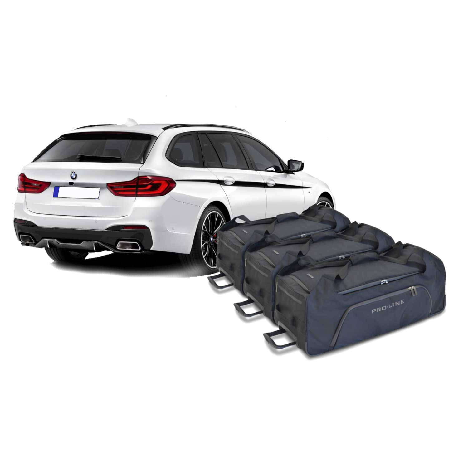 Car Bags Pro-Line B15801SP BMW 5er Touring G31 520e und 530e Plug-In Hybrid Bj- 18- Reisetaschen Set- Auf Ihr Auto massgeschneidert- Das Original