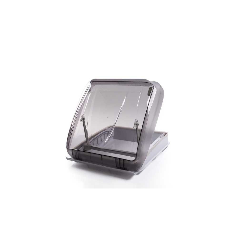 CARBEST Dachhaube SkyLight 400 x 400 mm mit Zwangsbelueftung Dachstaerke 28-50 mm Grau getoent - 318027