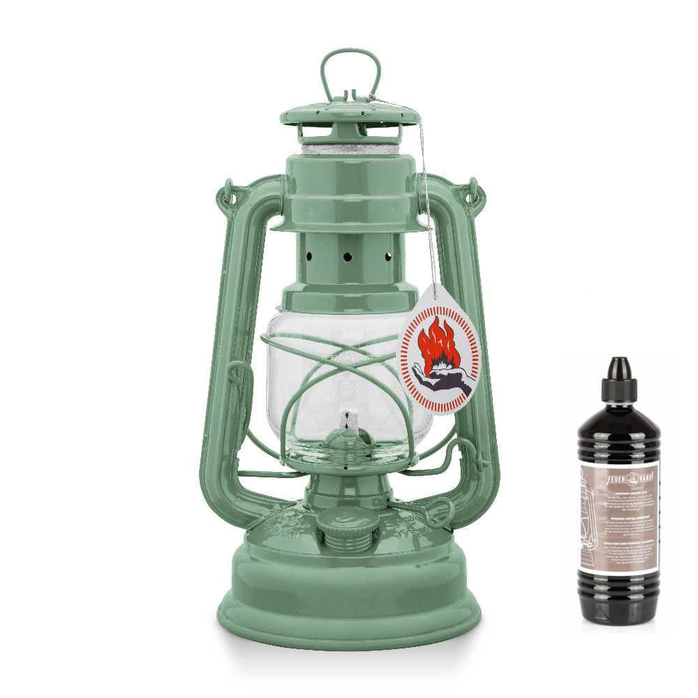 FEUERHAND Sturmlaterne 276 Sage Green Starter-Set 2.0