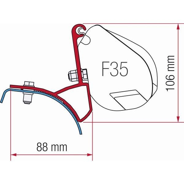 FIAMMA Adapter Kit Renault Trafic Opel Vivaro fuer Markise F35 98655-893