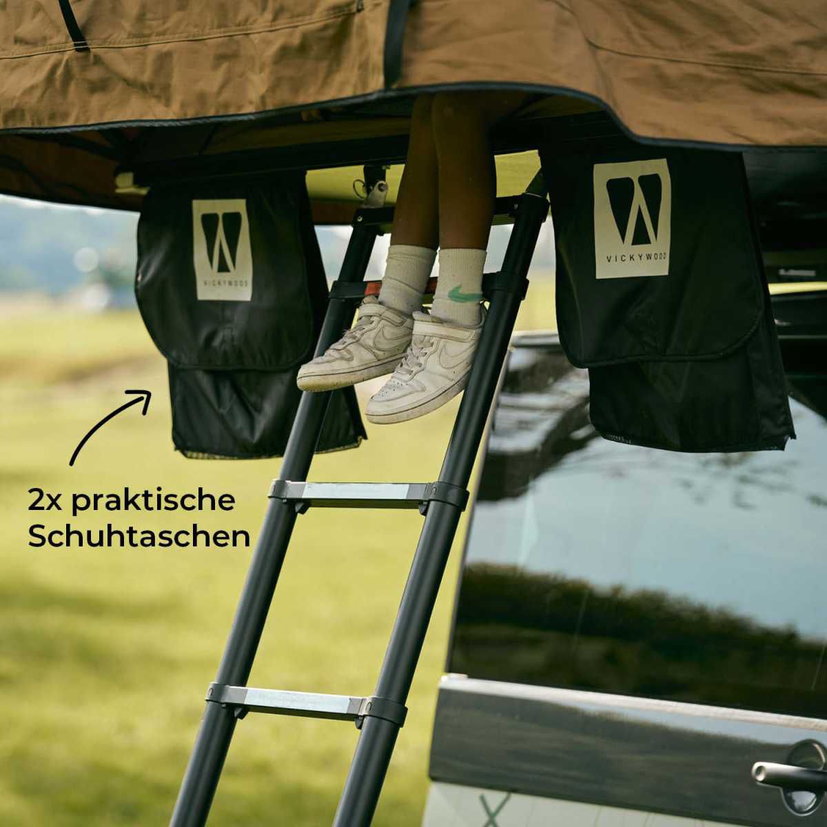 VICKYWOOD Dachzelt BIG WILLOW 140 Gen. 3 ECO grau - VW-RT-BW3-140-GY