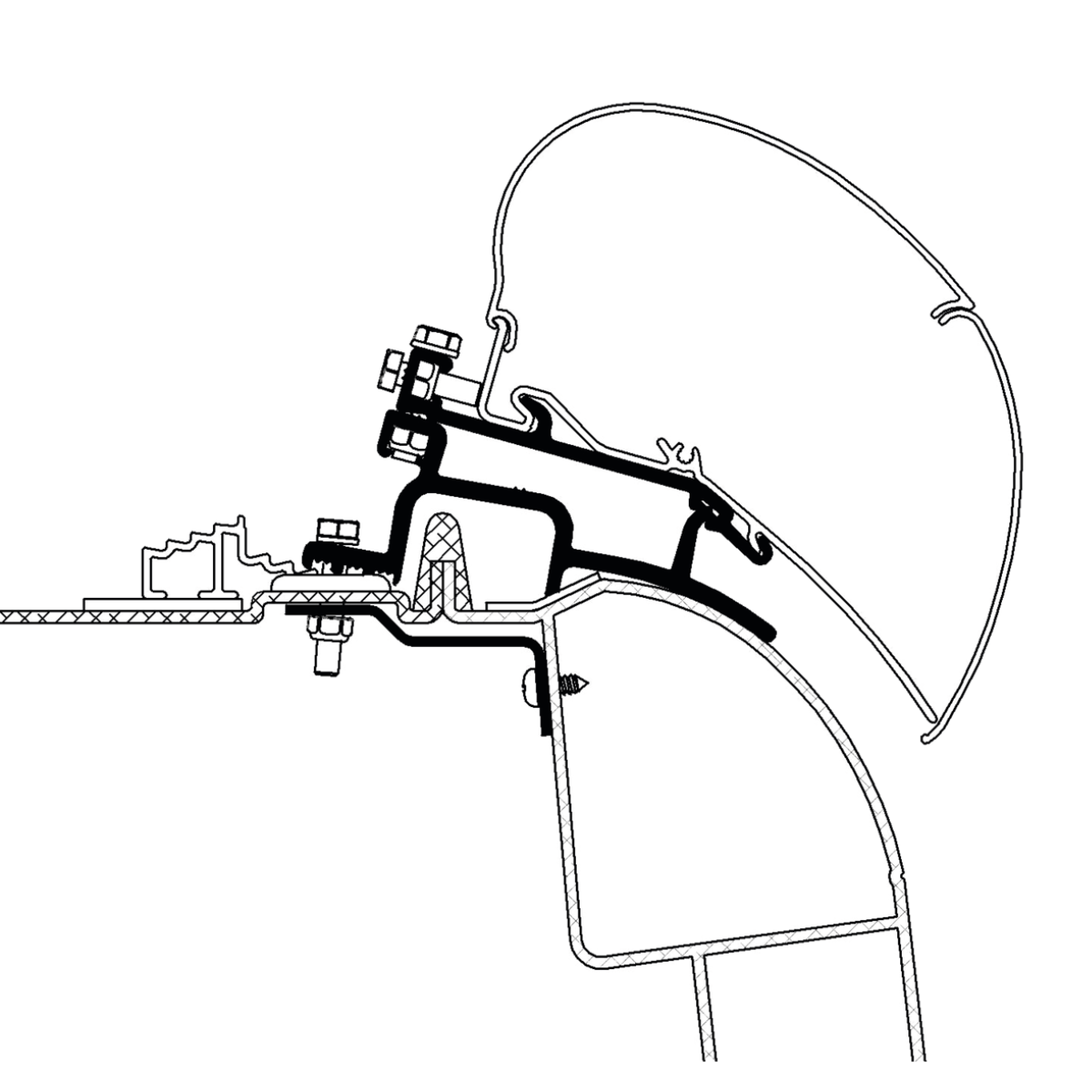 THULE Adapter Kit Renault Master Opel Movano H2 fuer Markise 6300 308059