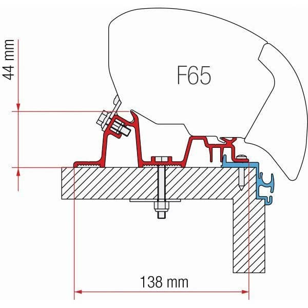 FIAMMA Adapter Kit Hobby Excellent fuer Markise F80 98655-662