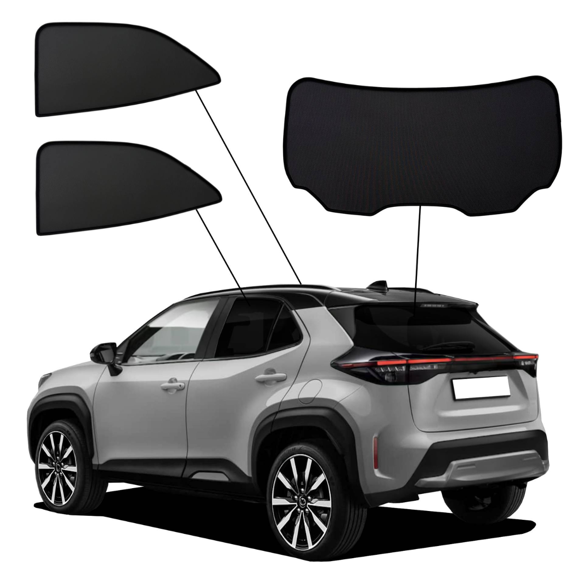 WINDESA SunClip Sonnenschutz - Sichtschutz Toyota Yaris Cross ab Bj. 2020 Set AC - sun-10372ac