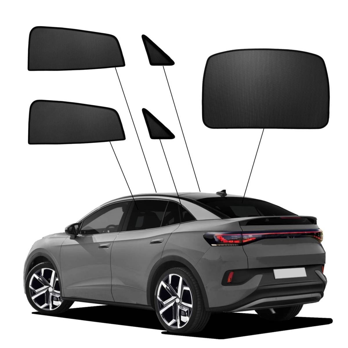 WINDESA SunClip Sonnenschutz - Sichtschutz VW ID-5 ab Bj. 2022 Set ABC - sun-10452abc