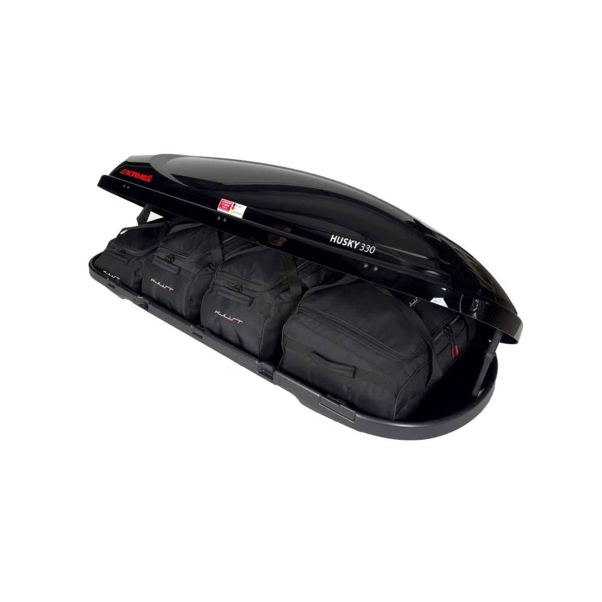 KJUST Dachboxen Taschen Set fuer Dachbox KAMEI HUSKY 330 4er-Set - 13132