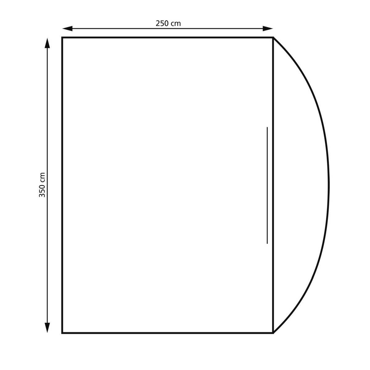 EuroTrail Wohnwagen-Teilvorzelt SIENA 350 x 250 cm Anbauhoehe 240 - 255 cm - ETCT0158