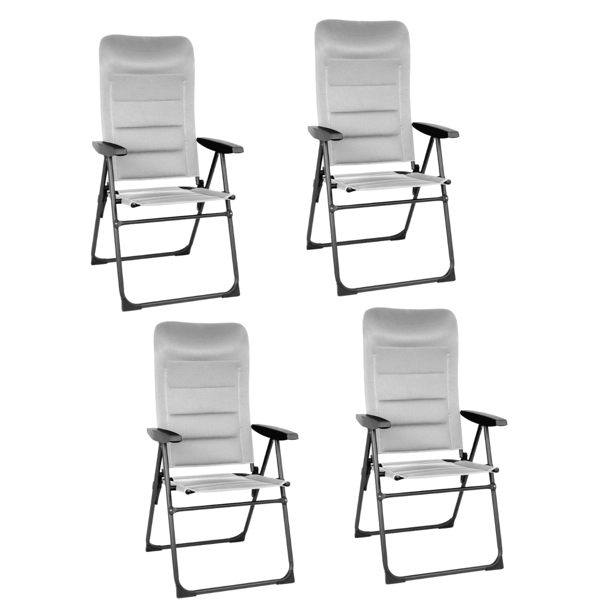 BRUNNER Campingstuhl SKYE 3D RT Grau 4er-Set - 0404060N.C06