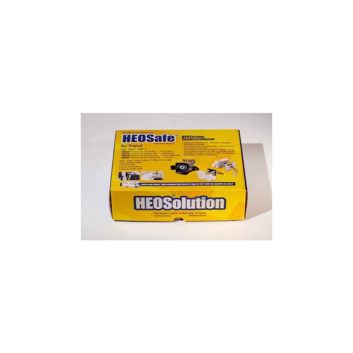HEOSystem Paket Tuersicherung - 2 Zusatzschloesser Weiss Fiat Ducato ab Bj. 2021 Gleichschliessend - 12856 - 1958-2
