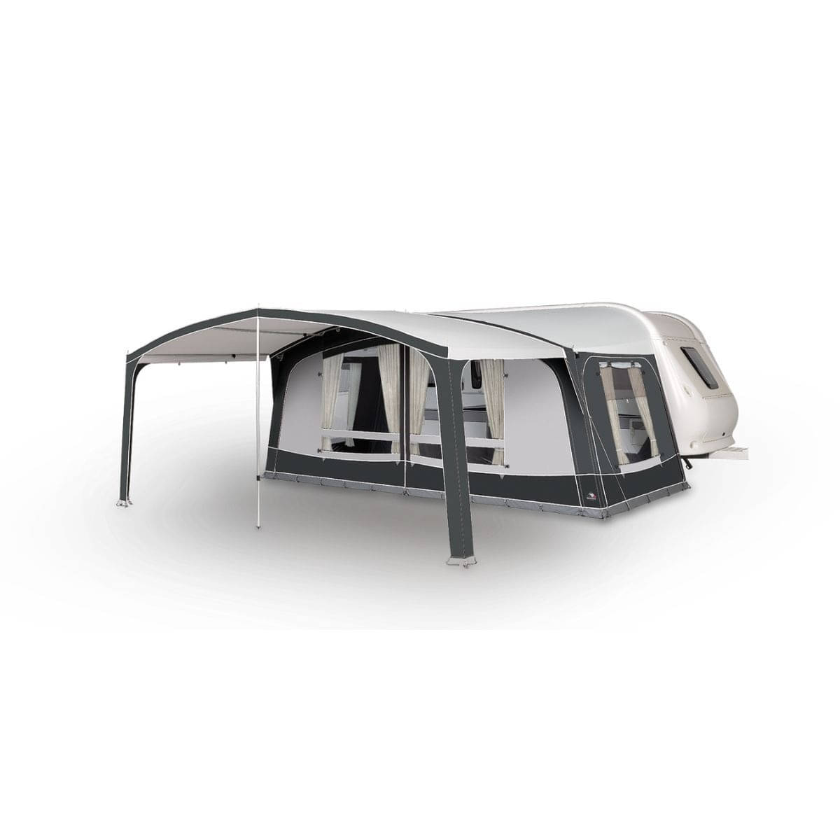 DOREMA Sonnenvordach fuer Wohnwagen-Vorzelt OCTAVIA AIR- Gr- 9- inkl. 28 mm Alugestaenge - 1439 - A28 086 11