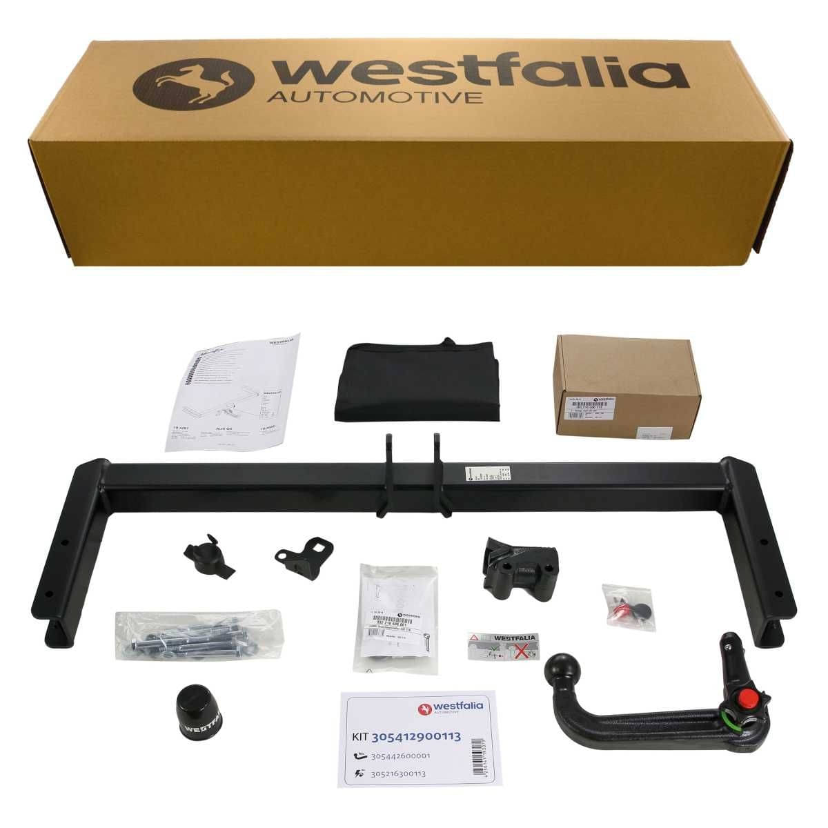 WESTFALIA Abnehmbare Anhängerkupplung Audi Q5 10/2008-05/2016 im Set inkl. 13-pol. E-Satz Westfalia Abnehmbare Anhaengerkupplung fuer Audi Q5 -BJ 10-2008-05-2016- - im Set mit 13-pol. fahrzeugspezifischem Elektrosatz - 305412900113