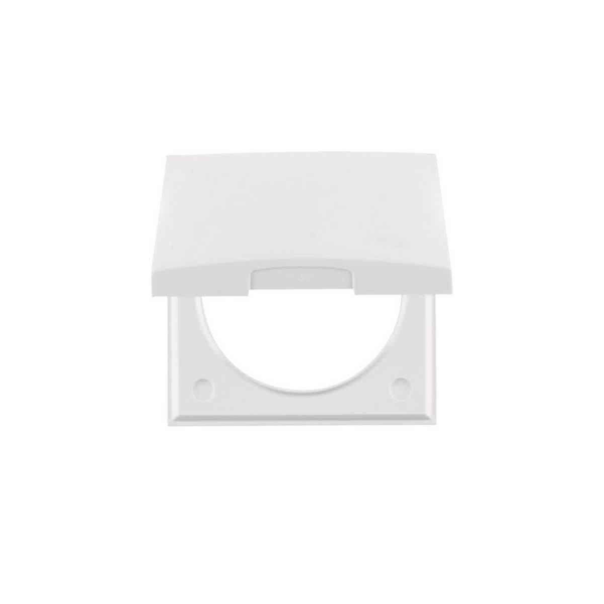 BERKER INTEGRO Flow Abdeckrahmen 1-fach mit Klappdeckel polarweiss glaenzend - 9 1828 25 09