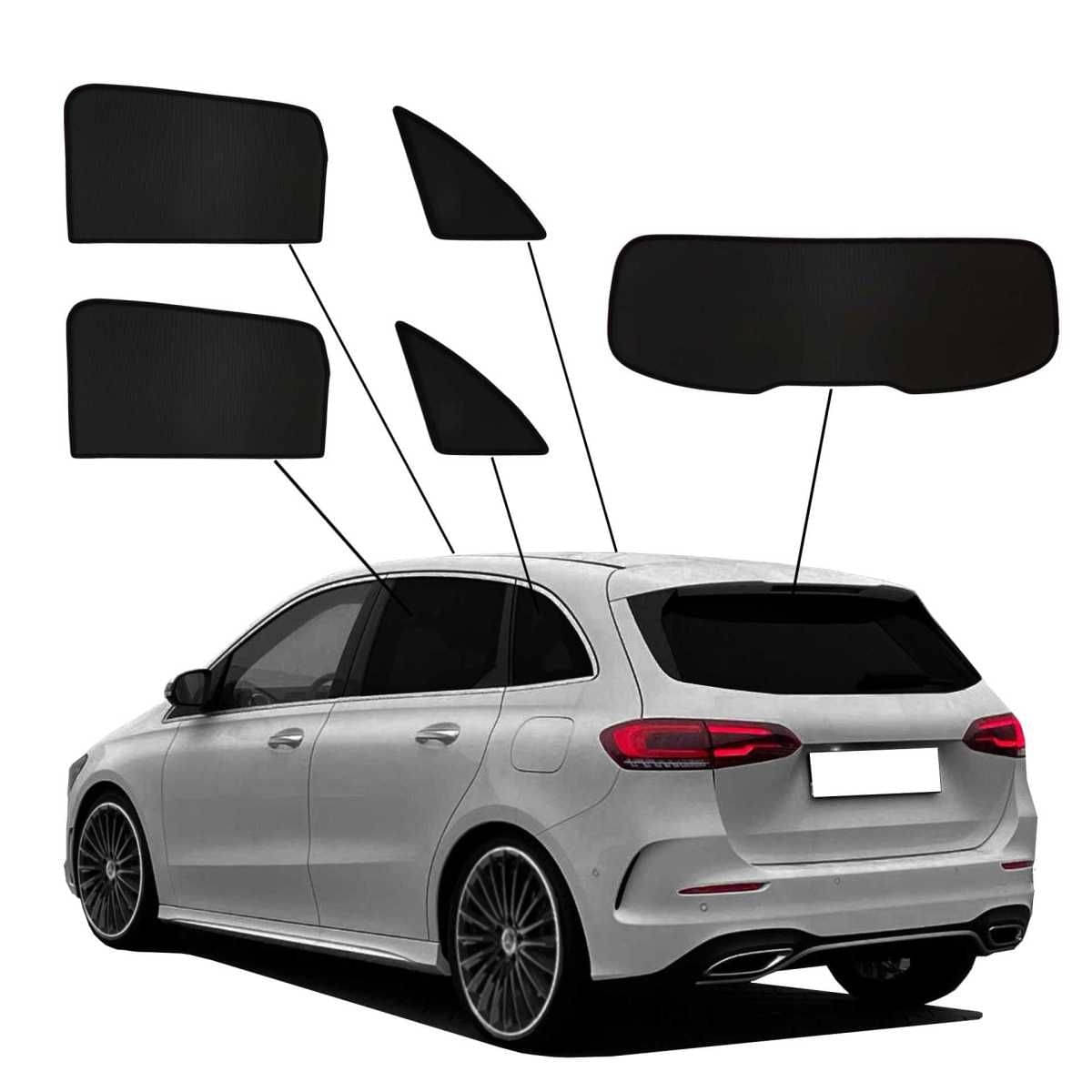 WINDESA SunClip Sonnenschutz - Sichtschutz Mercedes B-Klasse ab Bj. 2018 Set ABC - sun-10441abc