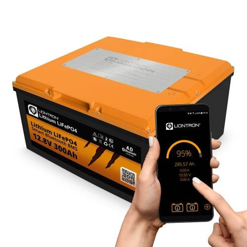 LIONTRON Lithium-Batterie LiFePO4 12-8V 300Ah Arctic Untersitz-Batterie LX Smart BMS mit Bluetooth - LIDUCSM12300LX-A