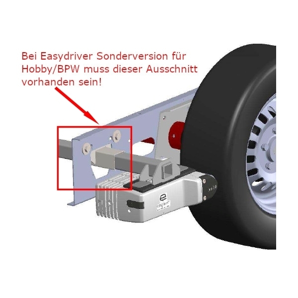 Easydriver pro 2-0 B2 Hobby BPW Rangierhilfe Wohnwagen Reich - fuer diverse Hobby Wohnwagen seit Oktober 2016 und BPW Fahrgestelle- alle mit speziellem Ausschnitt -siehe Bilder-