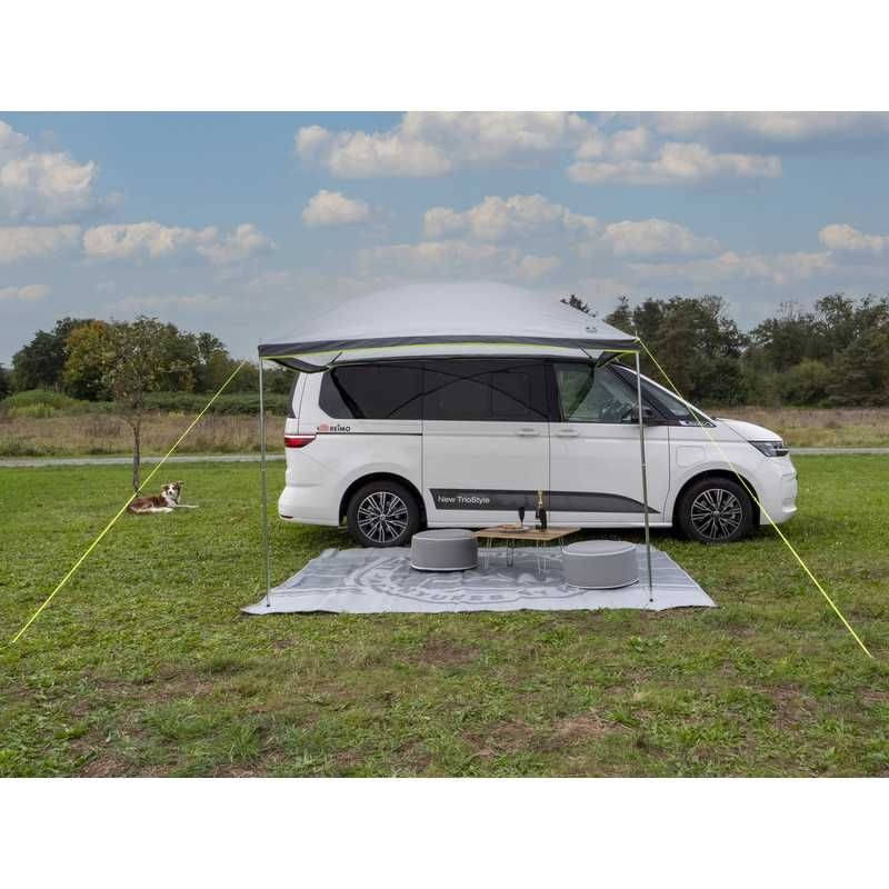 REIMO TENT Sonnenvordach PALM BEACH 2 - 260 x 240 cm - Grau-Lime - 900151