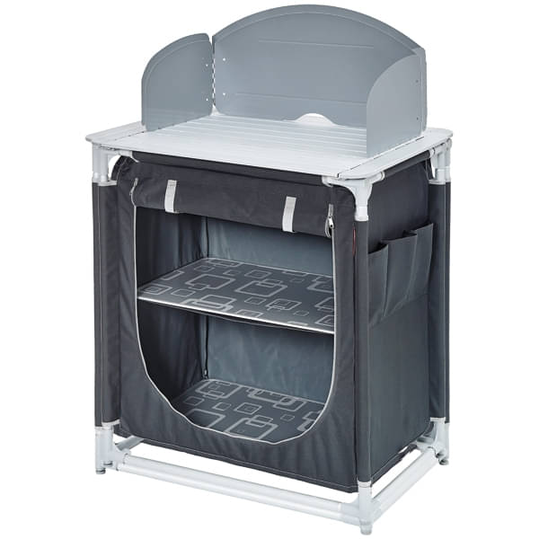 TRIGANO Kuechenbox Faltschrank- 85x75x 53 cm- Grau-Schwarz - M-M047G64