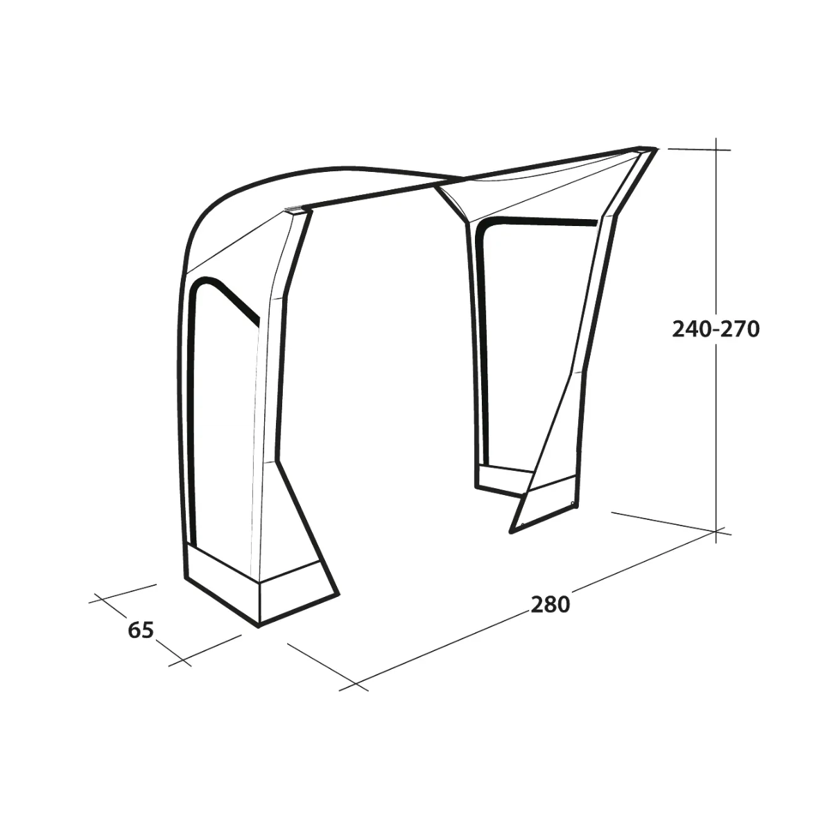 Outwell Schleuse Cross Power Air 240-270 cm - 111563