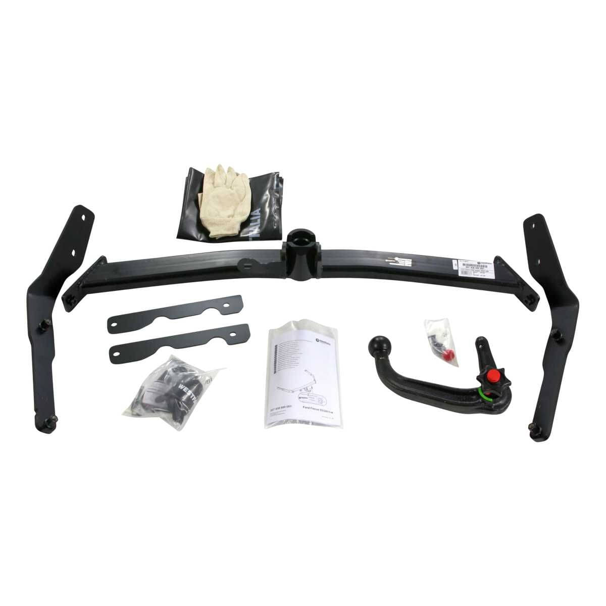 Westfalia Abnehmbare Anhaengerkupplung fuer Ford Focus Turnier - BJ 04-2011-08-2018- - nur fuer Fzg ohne Vorruestung - im Set mit 13-pol. fahrzeugspezifischem Elektrosatz - 307458900113