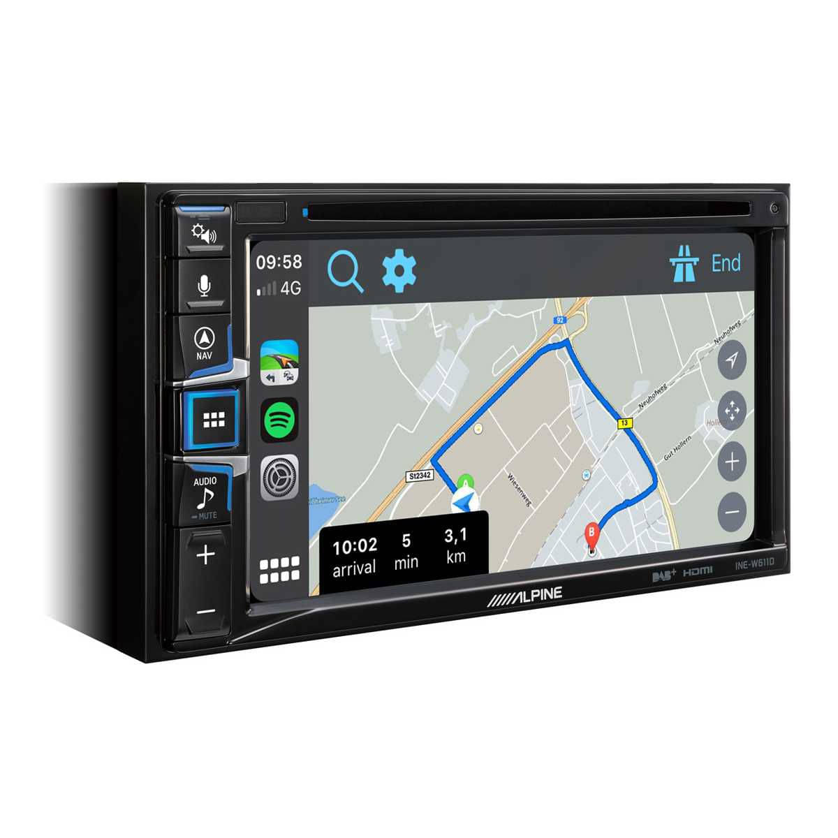 ALPINE 2-DIN-Navigationssystem INE-W611D