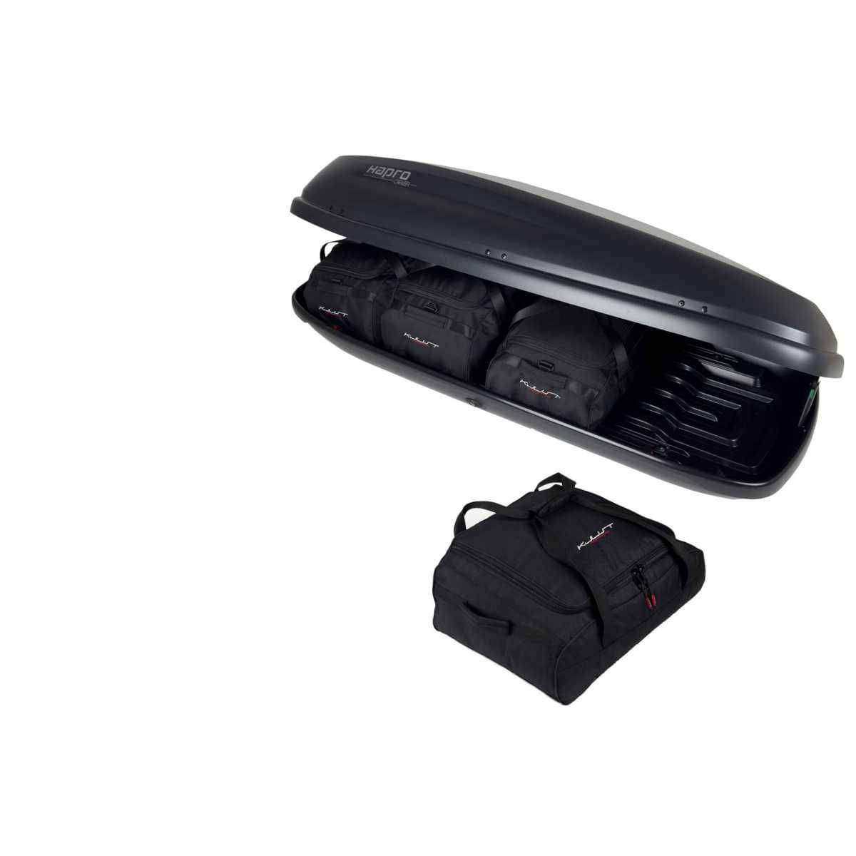 KJUST Dachboxen Taschen Set fuer Dachbox HAPRO CARVER 6.5 4er-Set - 13221