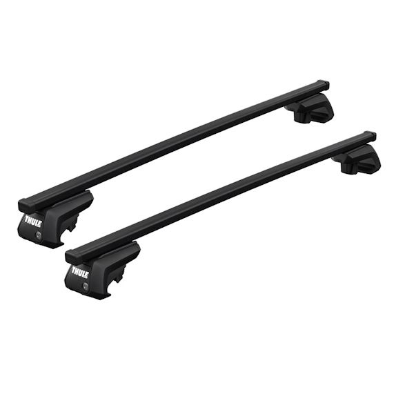 Thule Dachtraeger fuer ISUZU D-Max 4-Tuerer Doppelkabine 2012→2020 Dachreling- Kompletter THULE Dachtraeger Evo mit SquareBar Stahl Vierkantprofilen