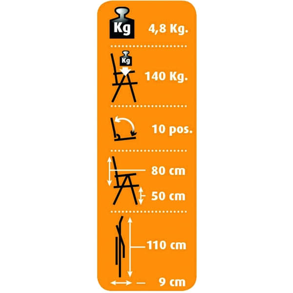 DUKDALF Campingstuhl Brillante 3D Mesh anthrazit - 41-14-8800.4