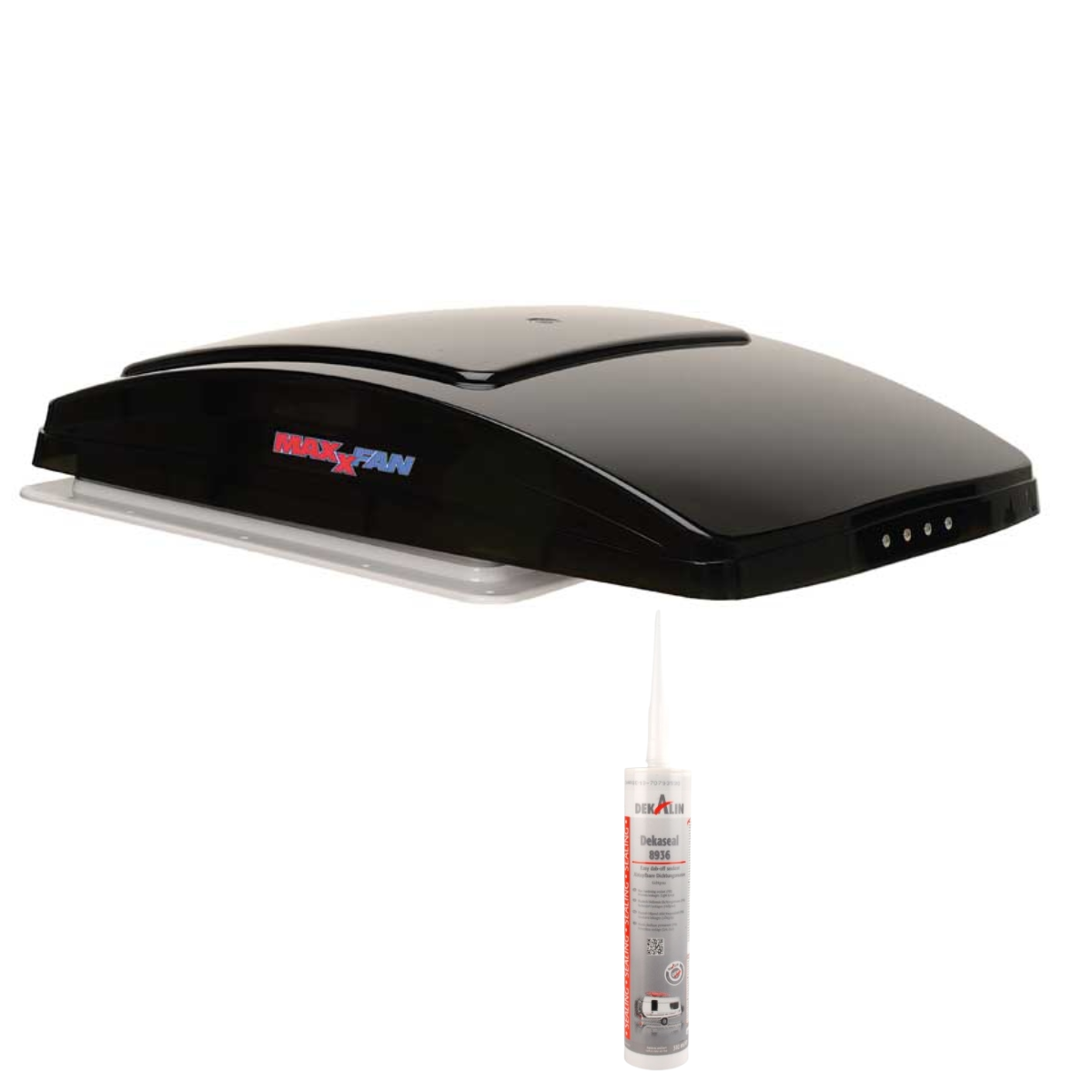 MAXXAIR MaxxFan Deluxe Dachluefter smoke - DEKAseal 8936 Dichtmasse im Set - 00-7500KI40