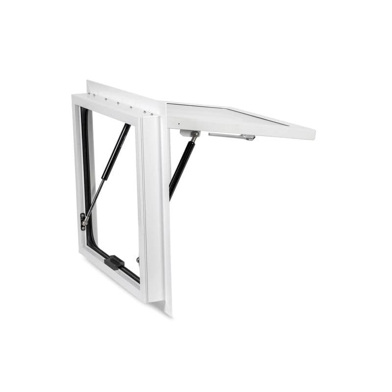 CARBEST Ausstellfenster RW EXPLORER 320 x 520 mm Echtglas Weiss - 318035