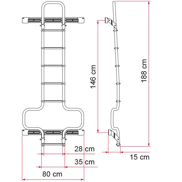 Leiter FIAMMA Hecktuerleiter Deluxe DJ Ducato UPDATE