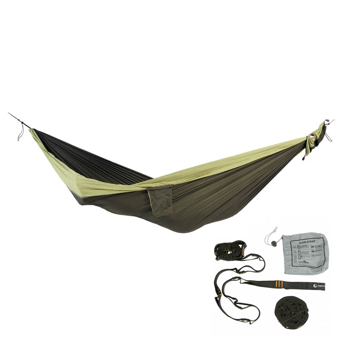 TICKET TO THE MOON Original Hammock Haengematte Army Green - Green Apple inkl. Moon Straps - TMO2475 TMSTRAP