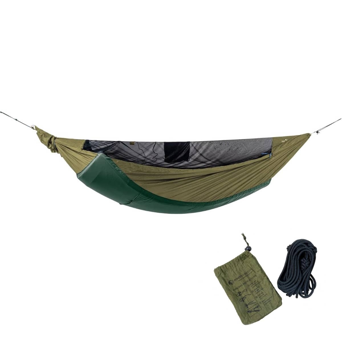 TICKET TO THE MOON ProMat Hammock Hängematte Army Green inkl. Nautical Ropes TICKET TO THE MOON ProMat Hammock Haengematte Army Green inkl. Nautical Ropes - TMPROMAT24 TMROPE