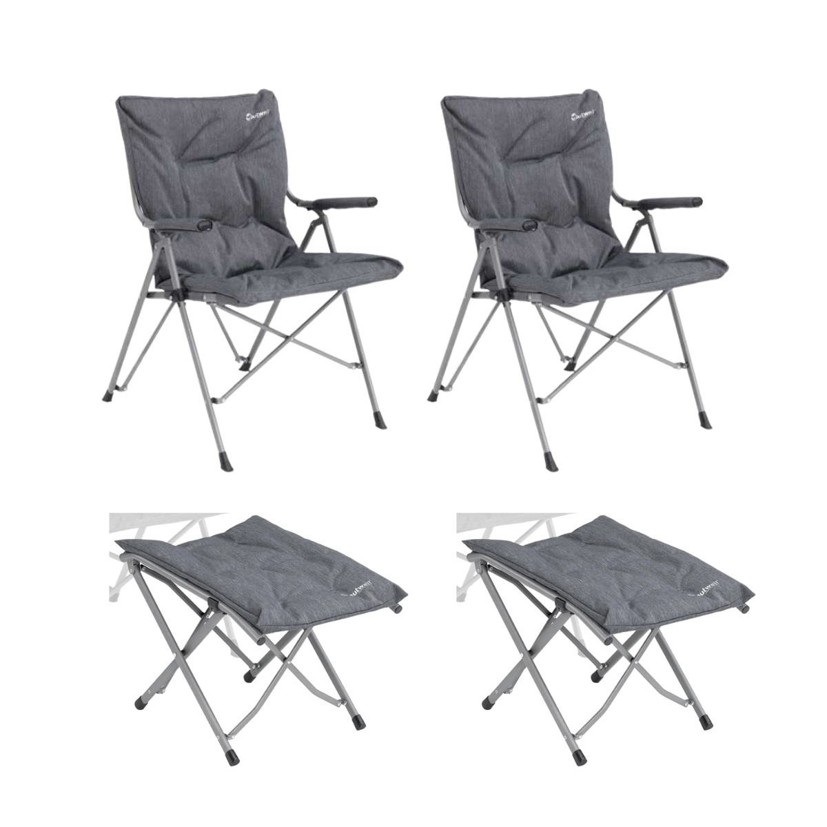 Outwell Faltstuhl Alder Lake mit Beinauflage Trinity Lake 2er-Set - 470416 470417