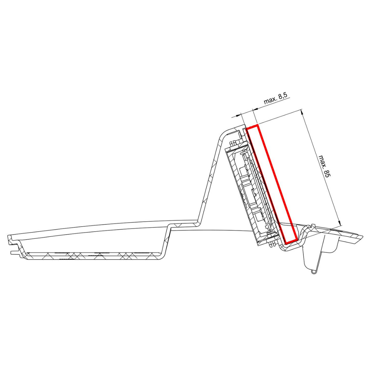 INBAY Qi-Ladestation Wireless Charging Station fuer Fiat Ducato ab Bj. 07-2006 - INBAY10W