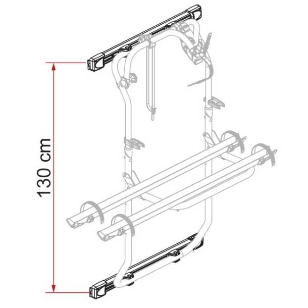 FIAMMA Kit Bars DJ fuer Fiat Ducato ab Baujahr 2006- Deep Black 08754-01A - zu Ergaenzen mit Grundtraeger Carry-Bike DJ