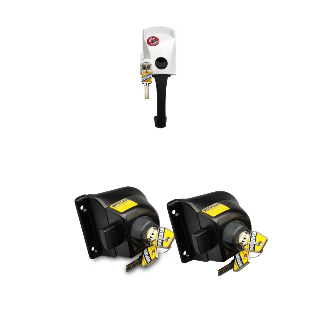 HEOSystem Paket Tuersicherung - 1 Zusatzschloss Typ Hartal-Arch Ford Transit ab Bj. 2013 Gleichschliessend - 14656-1742