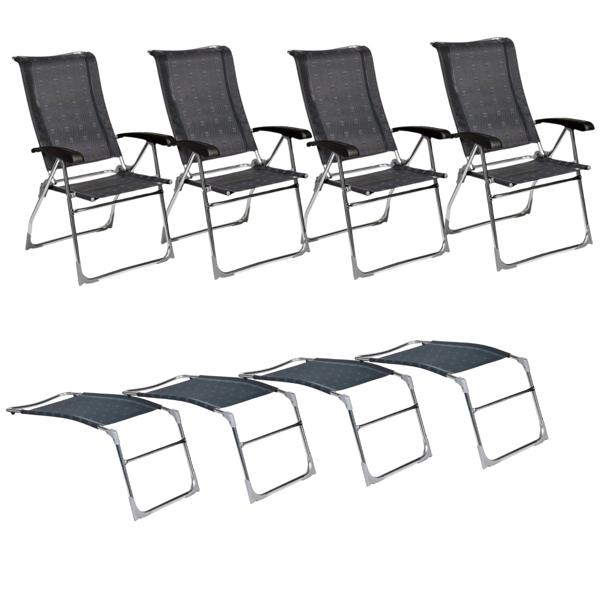 DUKDALF Stuhl Aspen anthrazit - Beinauflagen 4er-Set - 42-01-0677-4 42-08-0677.4