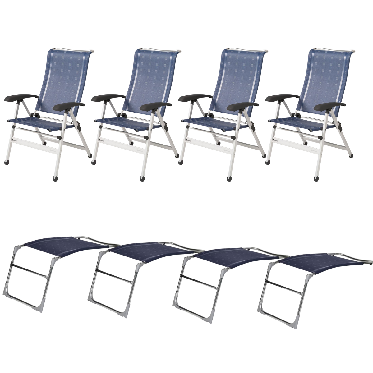 DUKDALF Stuhl Cha Cha blau - Beinauflagen 4er-Set - 42-02-4611-0 42-08-4611.0