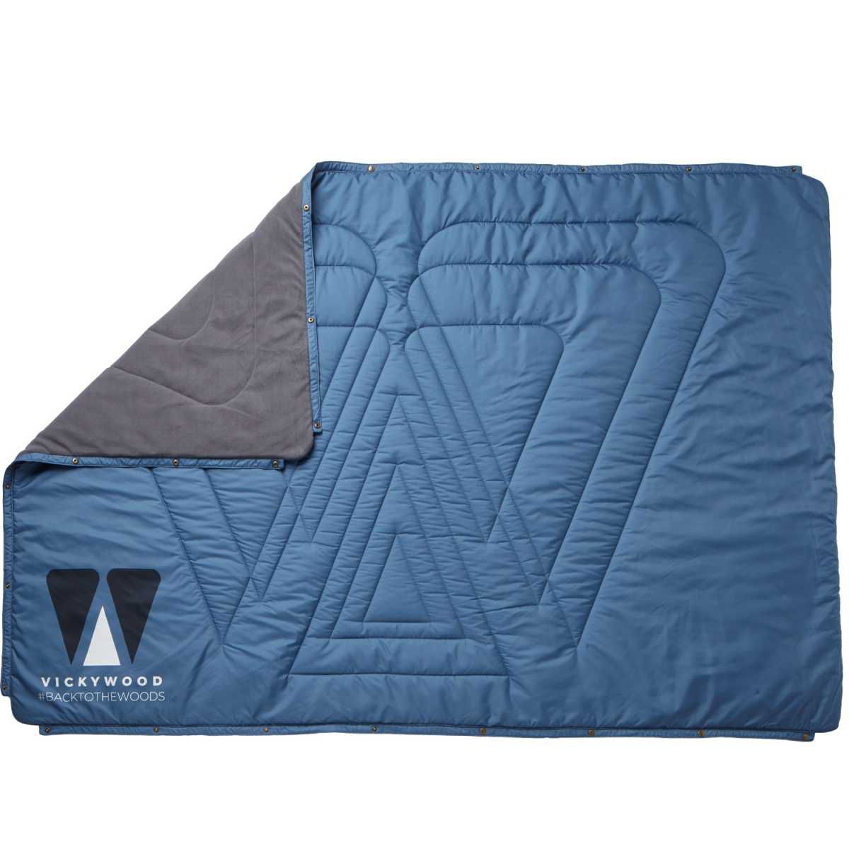 VICKYWOOD Fleece Decke Montain Blue - VW-BT-FL-01