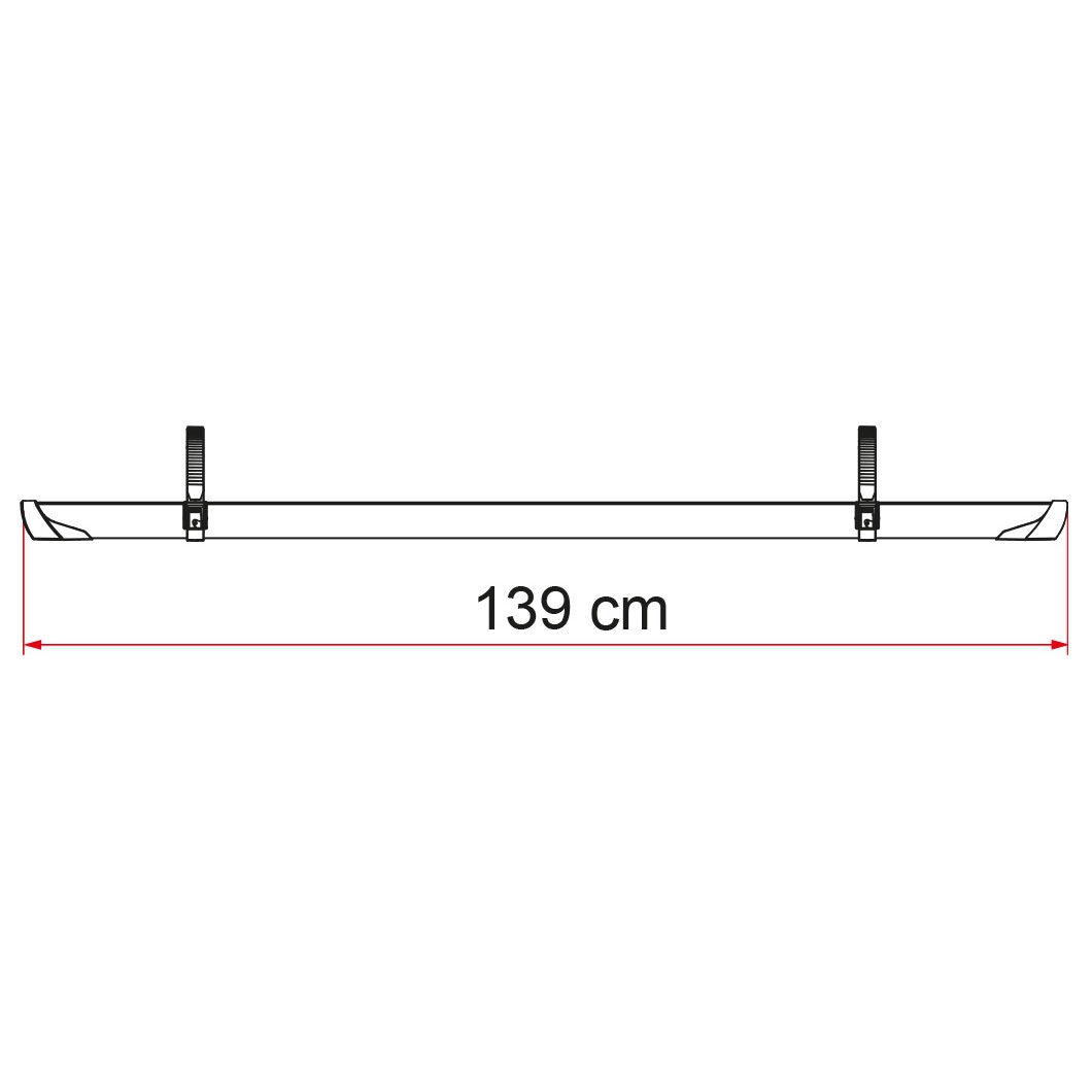 FIAMMA Rail Plus XL Deep Black Fahradschiene schwarz 98656M589