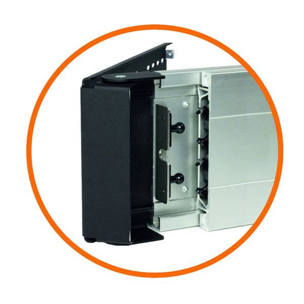 CARATEC Flex CFA102L TV-Halter seitlicher Auszug mit Pushlock Ver- und Entriegelung, silber CARATEC Flex CFA102L TV-Halter seitlicher Auszug mit Pushlock Ver- und Entriegelung- silber - CFA102L