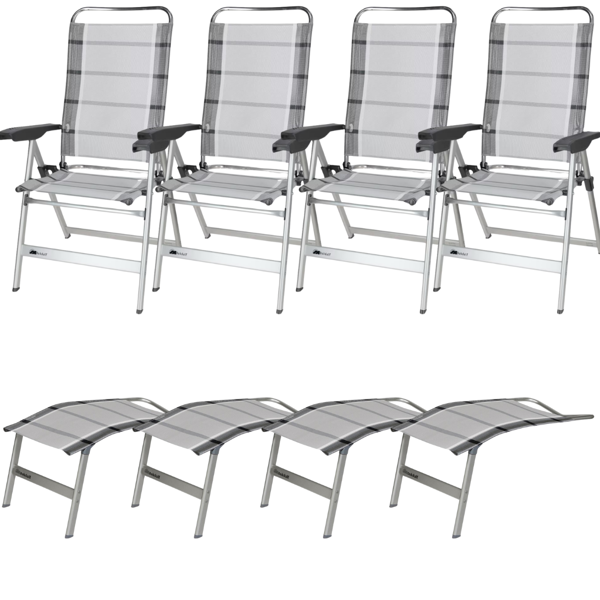 DUKDALF Stuhl Dynamic silber anthrazit - Beinauflagen 4er-Set - 41-00-0649-4 41-08-0649.4