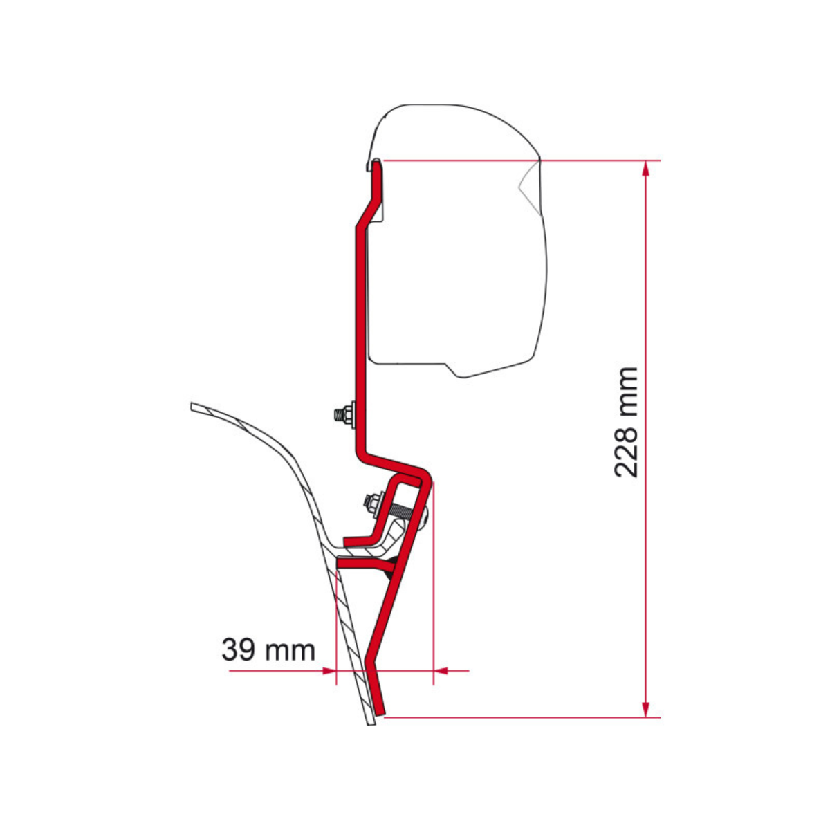 FIAMMA Adapter Kit VW T3 fuer Markise F45 F43 ZIP 98655-035