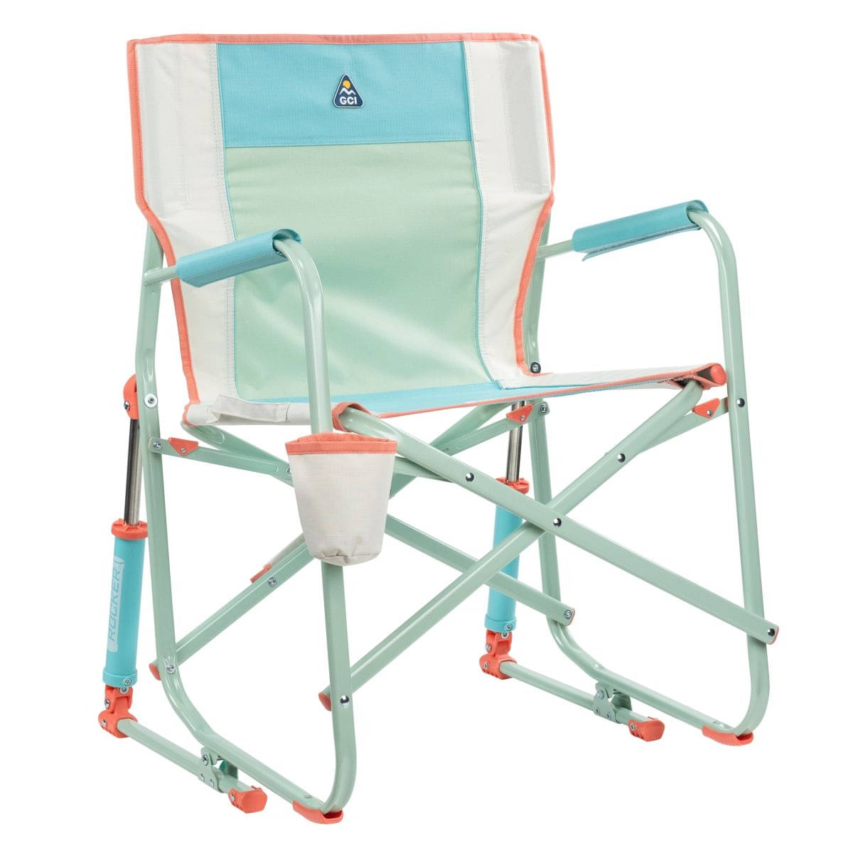 GCI faltbarer Schaukelstuhl Freestyle Rocker Ivory Color Block - 370496