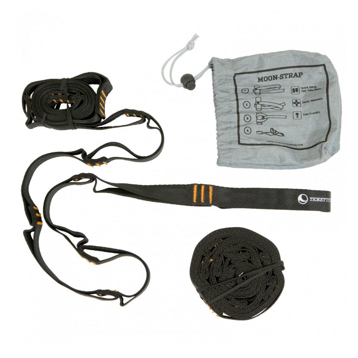 TICKET TO THE MOON Moon Straps webbing Haengemattenaufhaengung 2x 270 cm - TMSTRAP