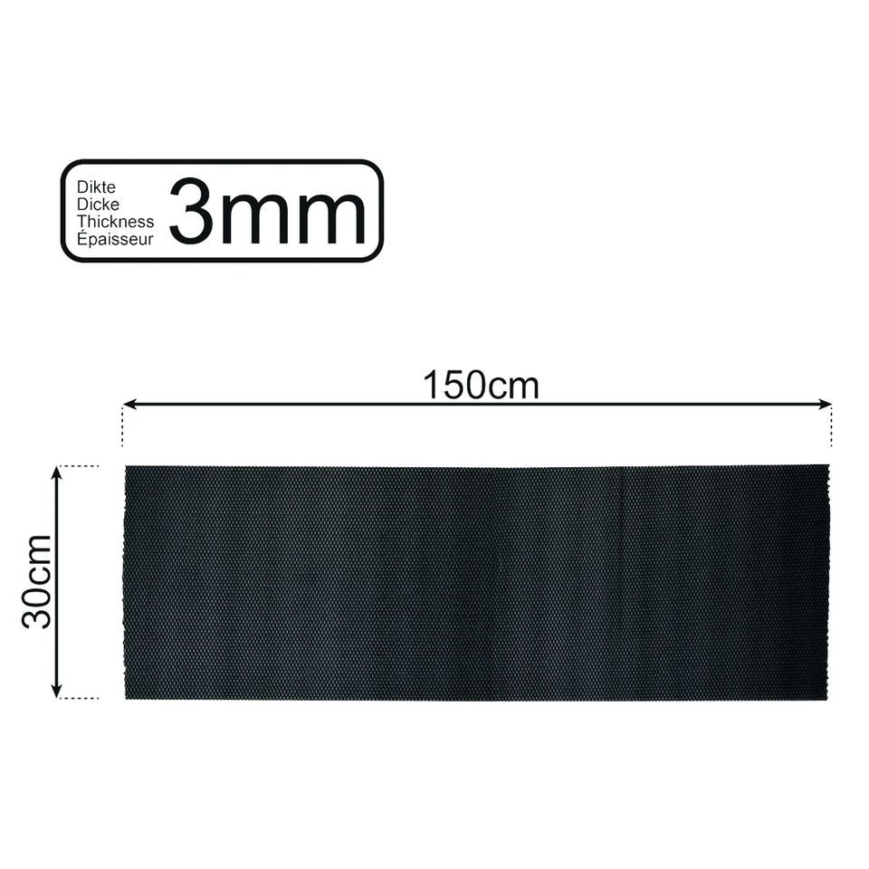 ProPlus Antirutschmatte 3 mm 150 x 30 cm Schwarz - 750578